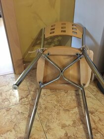 židle buk a chrom 8 ks - 4