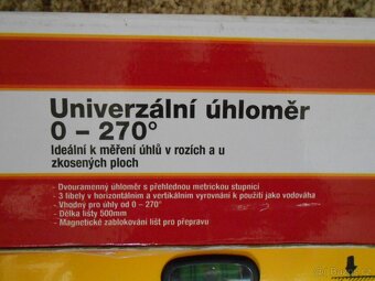 Univerzální úhloměr 0 - 270° - 500mm KRAFT -zachovalý - foto - 4
