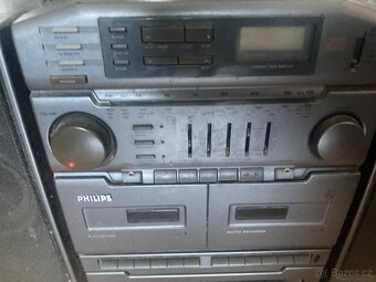 Velká retro hifi věž Philips - funkční rádio a magnetofon - 4