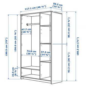 Šatní skříň IKEA BRIMNES - 4