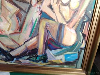 Herbst Jaroslav Ženy-moderna, olej/plátno, rám. - 4