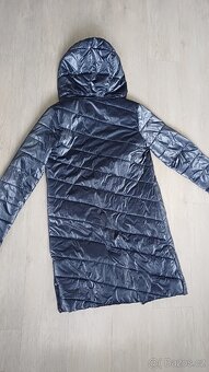 Dlouhý zimní prošívaný kabát/ bunda - 4