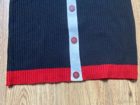 Nové černo-bílo-červené podzimní šaty (vel. 38/40) - 4