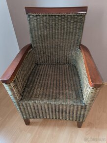 Retro proutěné křeslo - 4