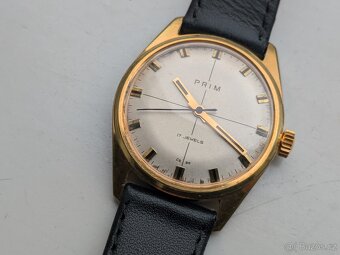HODINKY PRIM 17 JEWELS - ZLACENÉ.- TOP STAV - 4