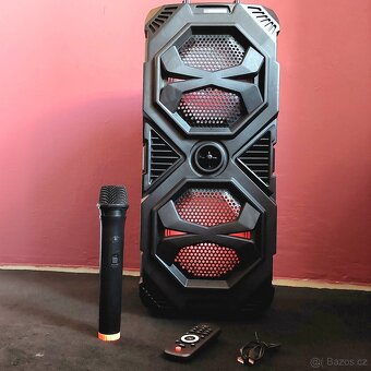 59cm bluetooth reproduktor, 40W, bezdrátový mikrofon - nové - 4