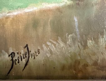 Starý malovaný obraz. Malíř Pešice.J - 4