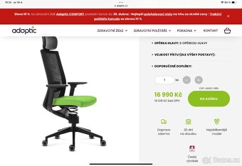 Zdravotní kancelářská židle Adaptic Evora - TOP STAV - 4