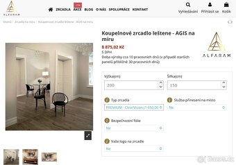 zrcadlo 150x200 leštěné - ALFRAM AGIS - 4