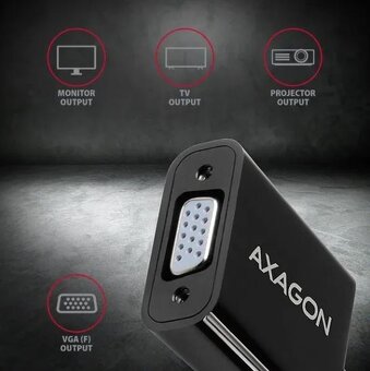 AXAGON RVH-VGN, HDMI - VGA adapter, FullHD, 1920x1200 - 4