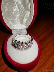 Dámský prsten s růžovými zirkony - 4