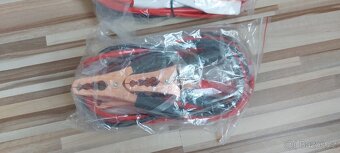 Startovací kabely 1,8m+svorky, měděné, nové. - 4