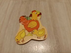 Dřevěné hodiny a zvířecí vkládačka - 4