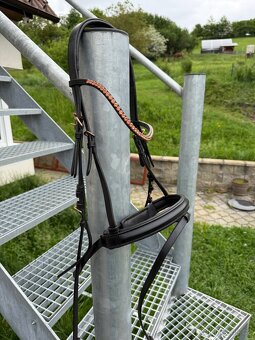 Uzdečka Rose Gold s otěžemi, vel. COB – jako nová - 4