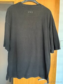 Bavlněné tričko černé Bershka, oversize 3 ks - 4