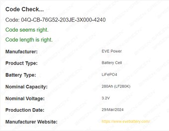 Lifepo4 12V 280Ah baterie - 4