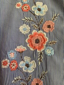 Pruhovaná košile s výšivkou Mantaray 13 let - 4