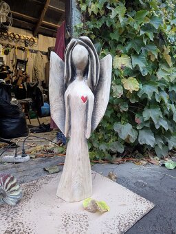 Dřevěná socha - Andělka - 4