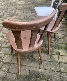 Staré retro masivni židle TON - 4