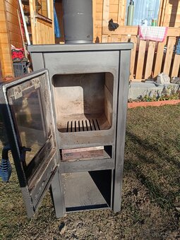 Plechové kamna se šamotem - 4