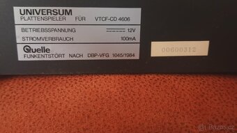 Gramofon UNIVERSIUM VTCF-CD 4606 12 V ,100mA - 4