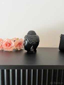 aroma lampa černá keramická svicen buddha - 4