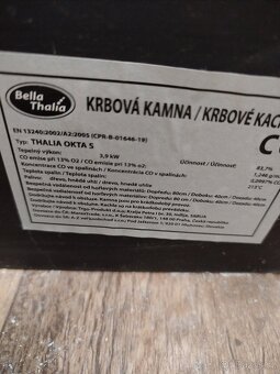Krbová kamna Thalia Okta S + výměník tepla - 4