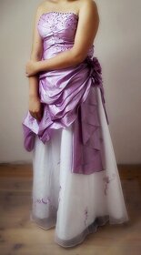 Dlouhé korzetové svatební šaty vel 42 - 4