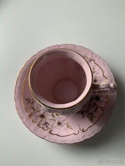 Šálek s podšálkem Růžový porcelán - 4