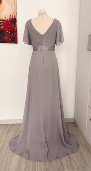 Šedé plesové/společenské šaty - 4