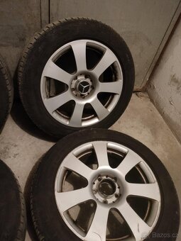 4ks alu disky orig. Mercedes 5x112 R17 pneu 225/55 R17 5mm - 4