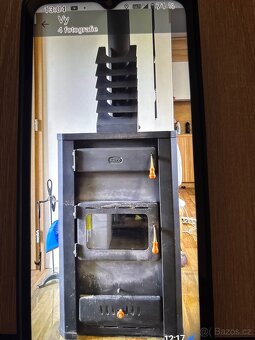 Prodám krbová kamna s výměníkem 21kW značka Prity - 4