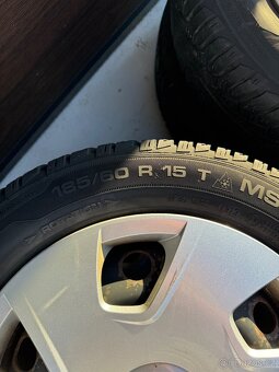 Plechové kola 5x100, zimni pneu 185/60/R15 - 4