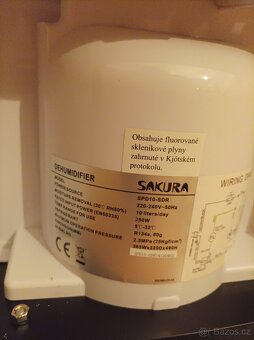 Prodám odvlhčovač vzduchu SAKURA SPD 10 SDR - 4