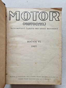 Svázaný ročník VI. časopis Motor (Motocykl) 1927 veteráni - 4