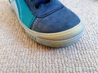 Nové modrošedé kožené kotníkové celoroční boty Essi, v. 29 - 4