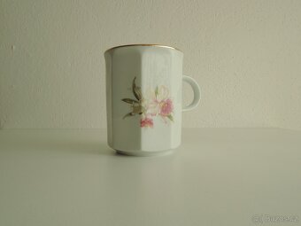 Sada 6hrníčků, Český Porcelán, zlacený okraj - 4