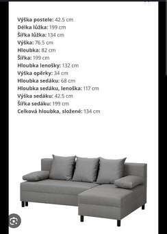 Rozkládací pohovka s úložným prostorem ANGSTA IKEA - 4