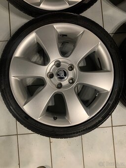 Alu kola Škoda R18 5X112 LETNÍ PNEU 225/40 R18 LUNA - 4