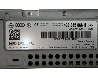 Řídící jednotka multimédia 4G0035666H Audi A6 4G allroad 13 - 4