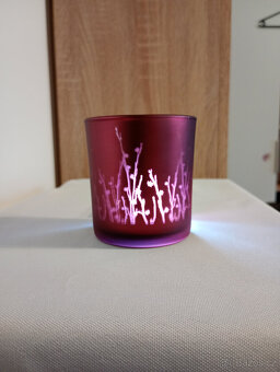 Skleněné svícne na čajovou svíčku, nové, 2 ks - 4