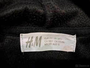 Černá sametová mikina zn. H&M, vel. 158 - 4