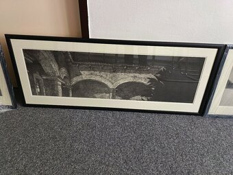 Unikátní sbírka grafiky/kreseb staré architektury (3 kusy) - 4