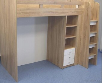 Dětská Multifunkční patrová postel + mantinel+ matrace - 4