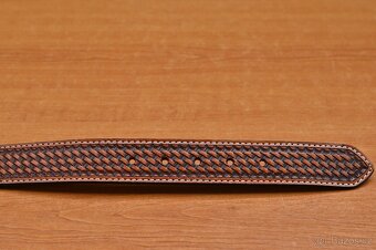 Kožený pásek, motiv kříže - 4