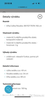TV křeslo MARIO v šedé textilní kůži - 4
