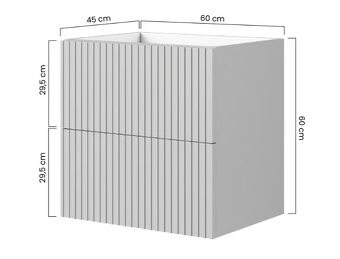 Závěsná skříňka pod umyvadlo Nicole 3x 60 cm - 4