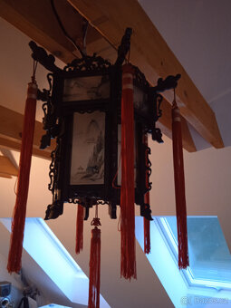 Prodám levně ručně malovaný čínský lustr - 4