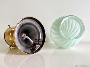 Starožitná mosazná stropnice stropní světlo - 4