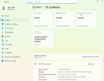 PC SET DELL,i5 6500,16GB DDR4,SSD,AOC 24´nový,WIN 11,zár - 4